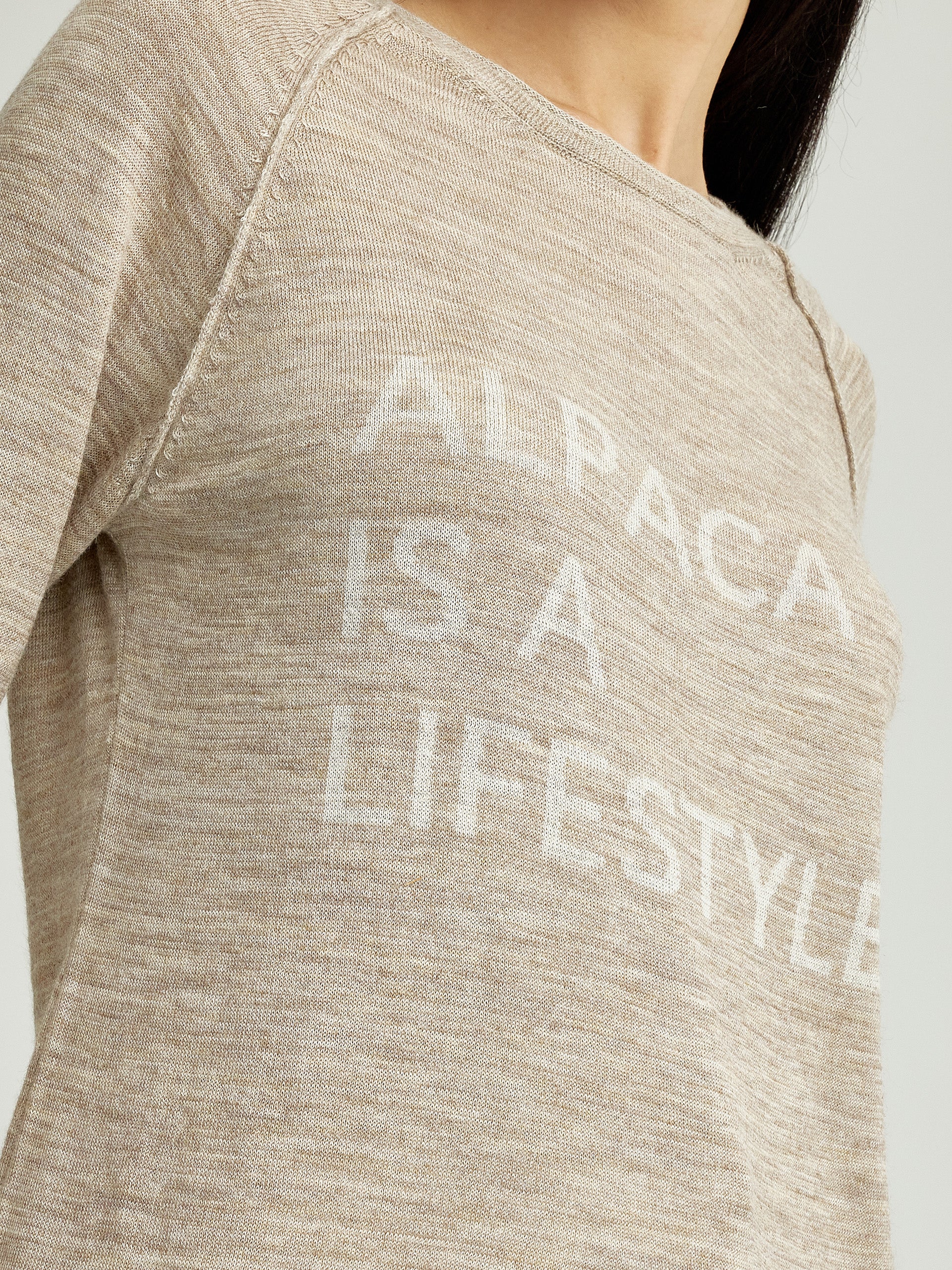 Suéter Yours De Baby Alpaca Color Beige - Image 5