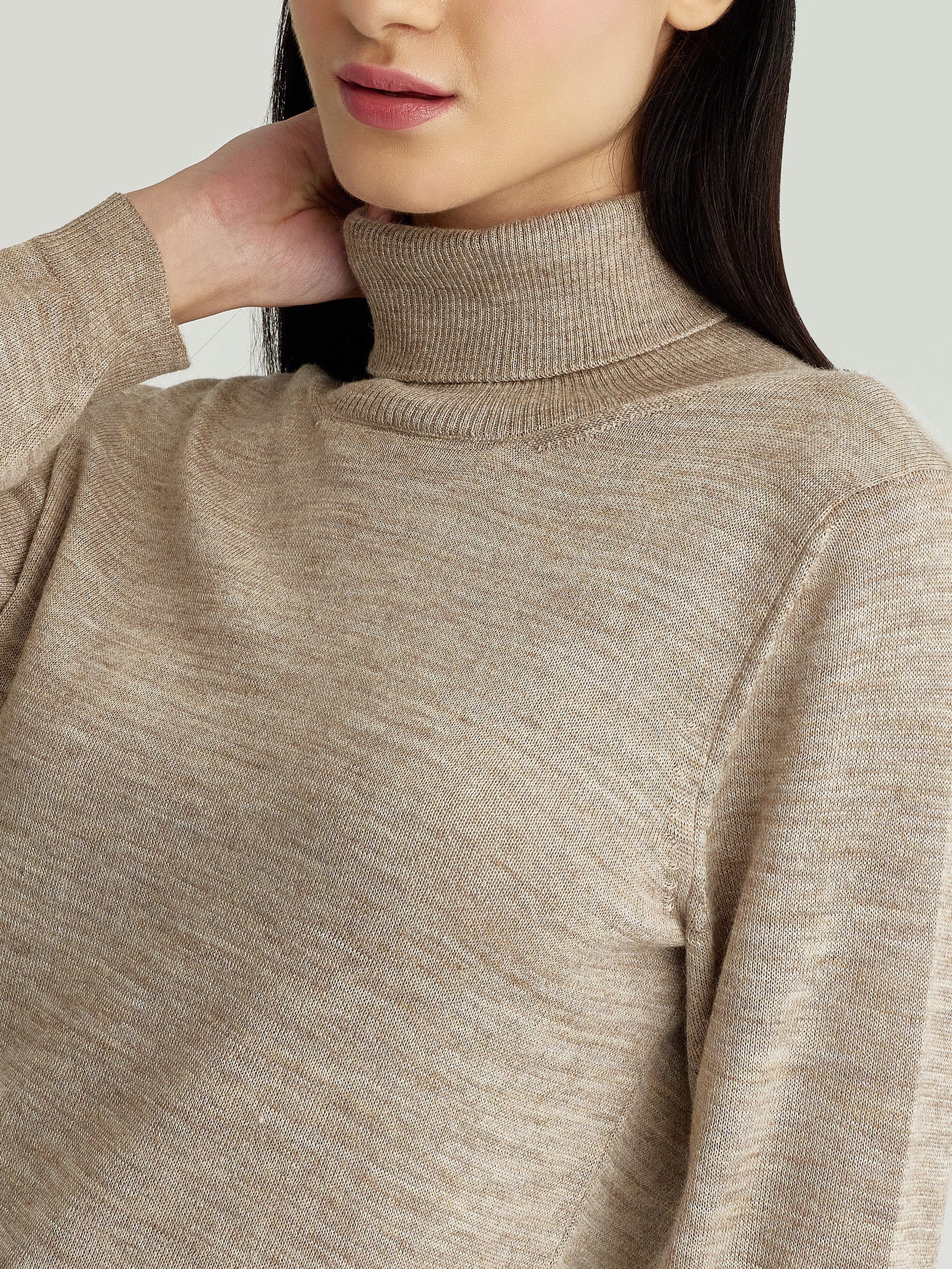 Suéter Ysola De Baby Alpaca Color Beige - Image 5