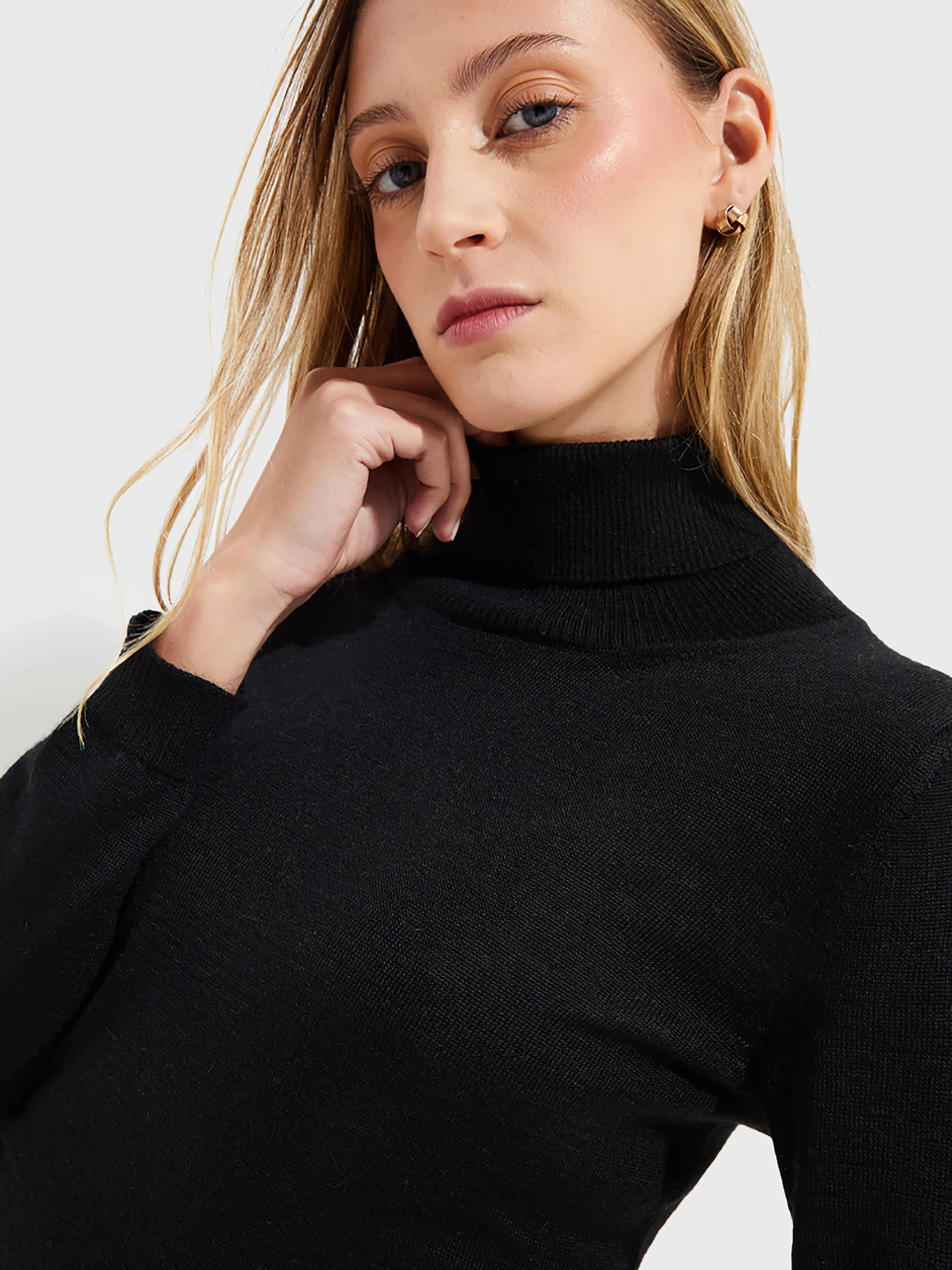 Suéter Ysola De Baby Alpaca Color Negro - Image 5