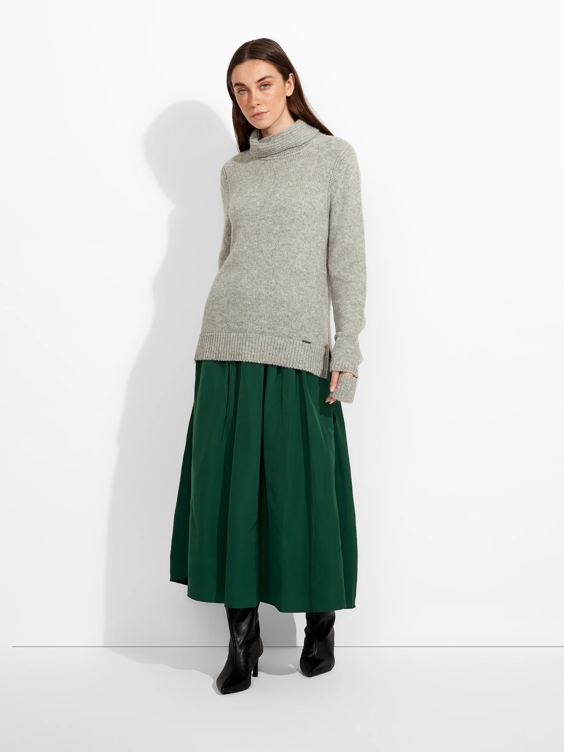 Suéter Zero De Baby Alpaca Color Gris - Image 4