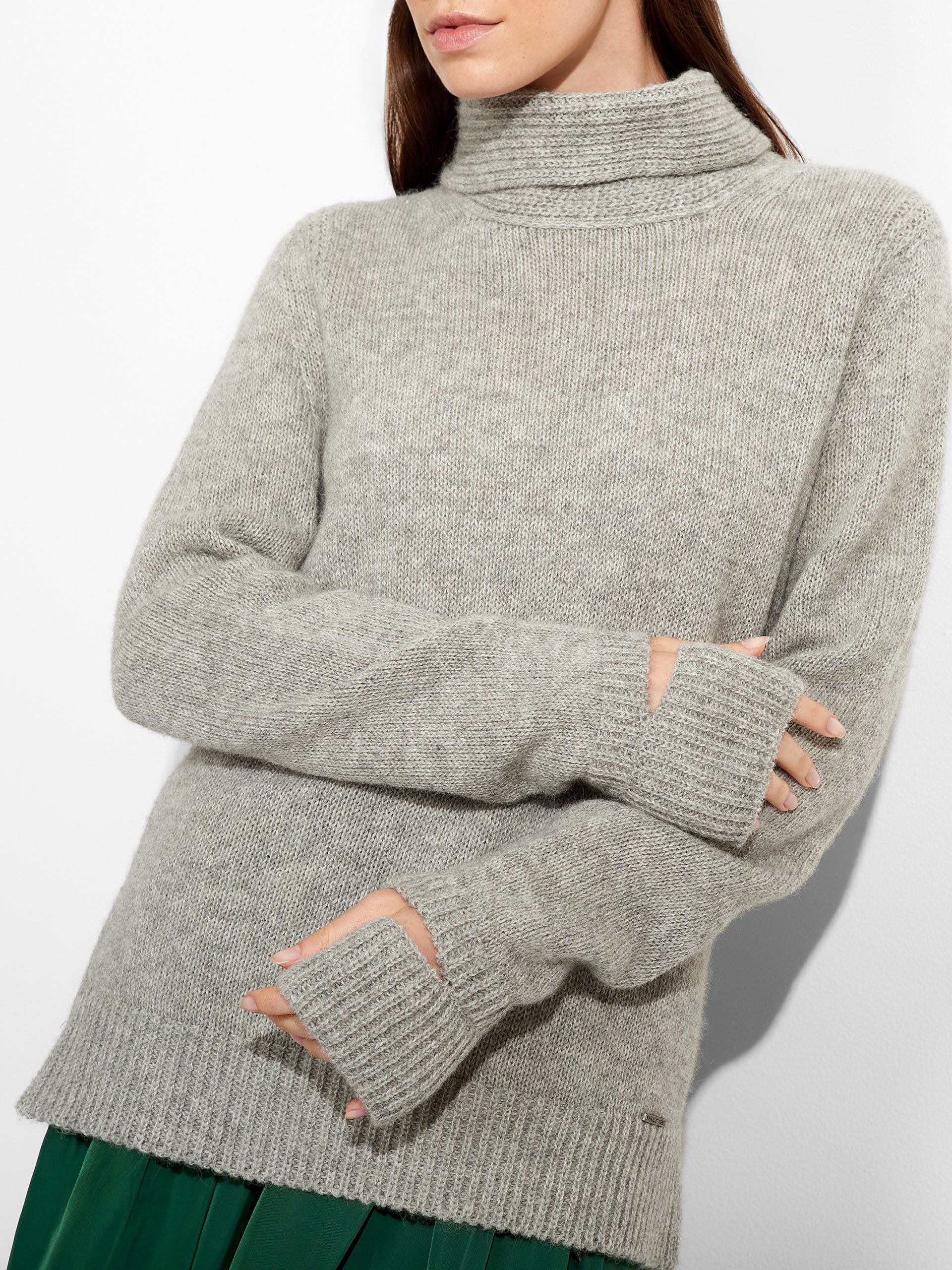 Suéter Zero De Baby Alpaca Color Gris - Image 5