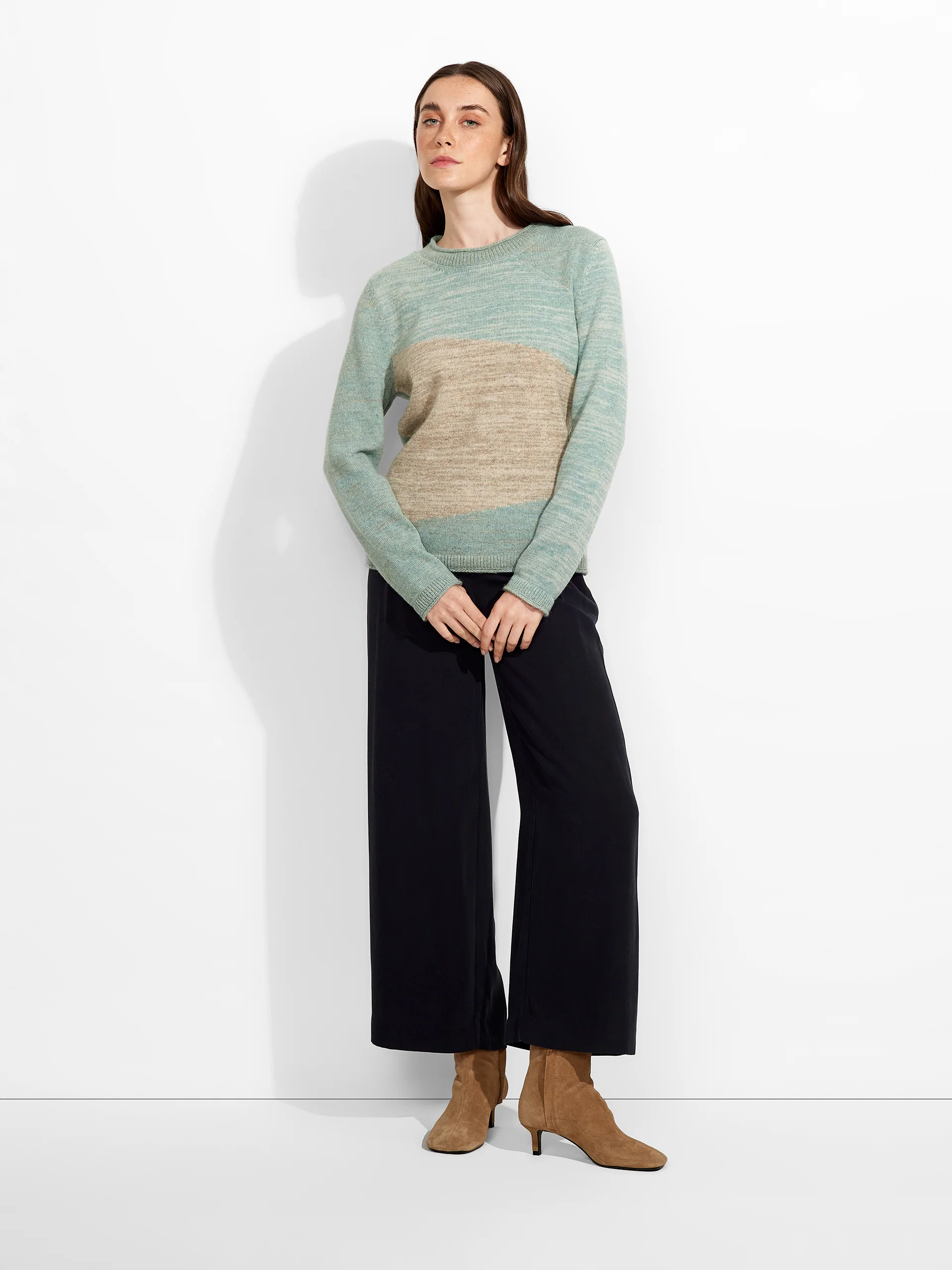 Suéter Zoe De Baby Alpaca Color Celeste - Image 4