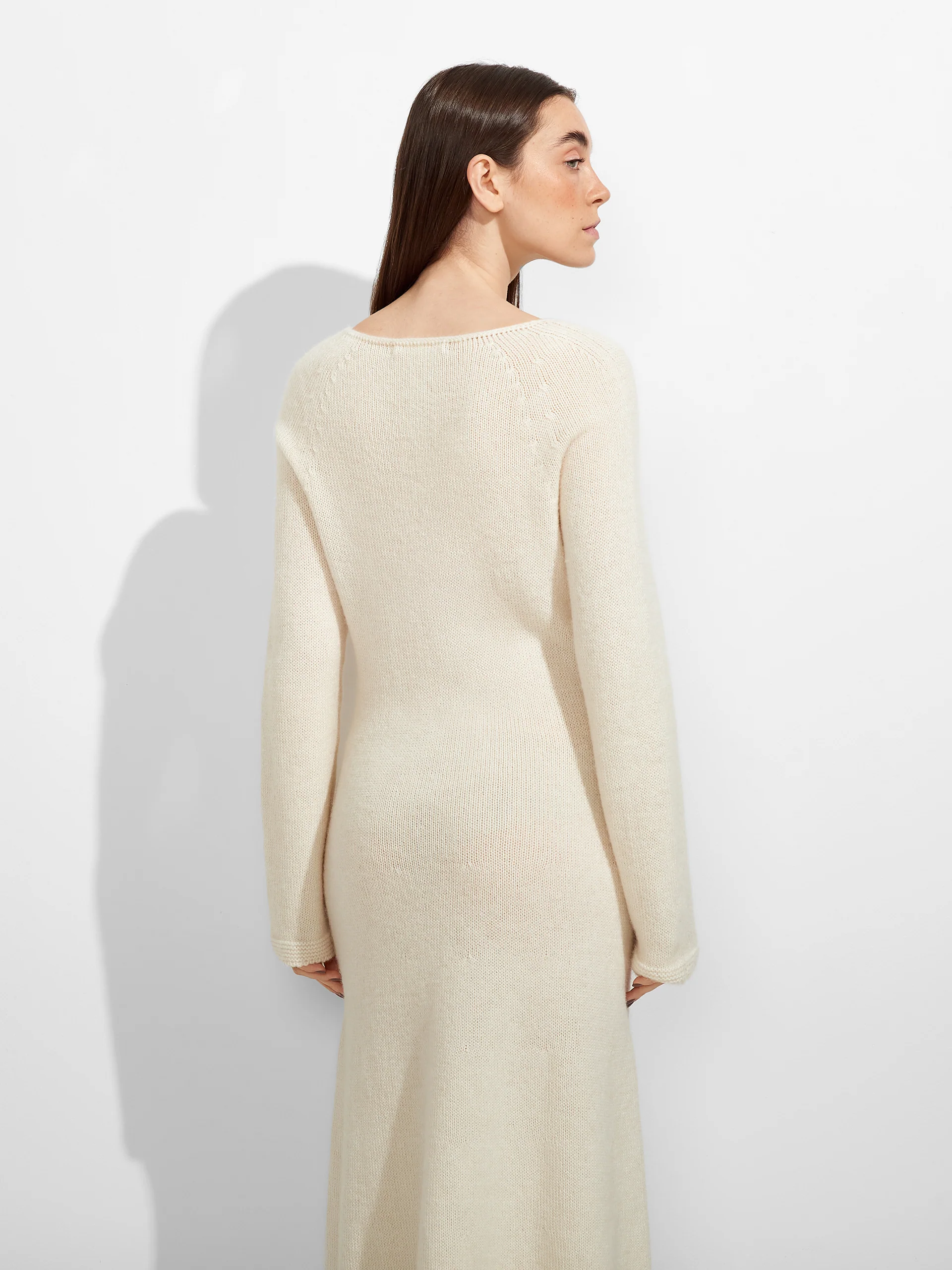 Vestido Zafina De Baby Alpaca Color Ecru - Image 3