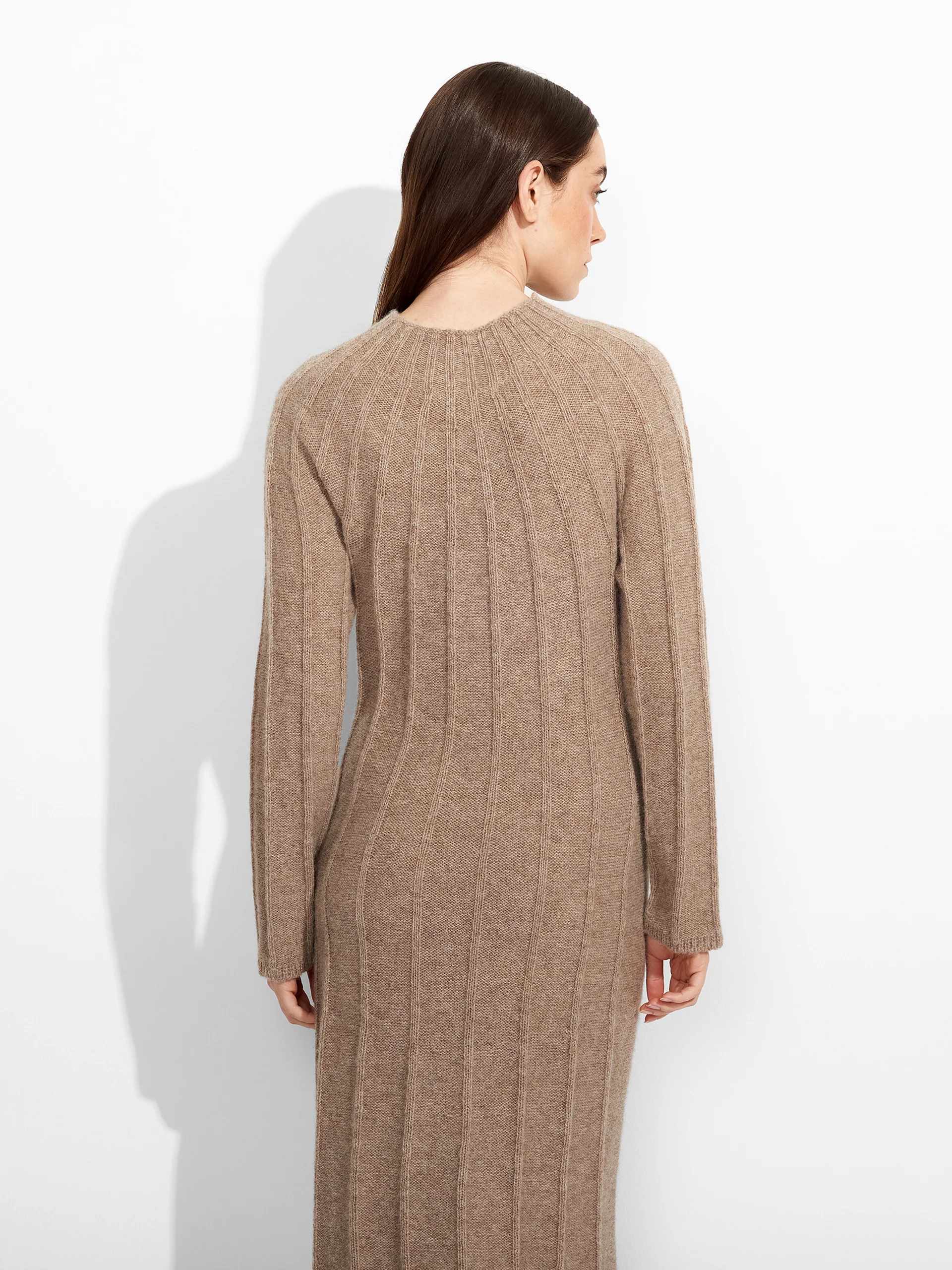 Vestido Zephir De Baby Alpaca Color Marrón - Image 3