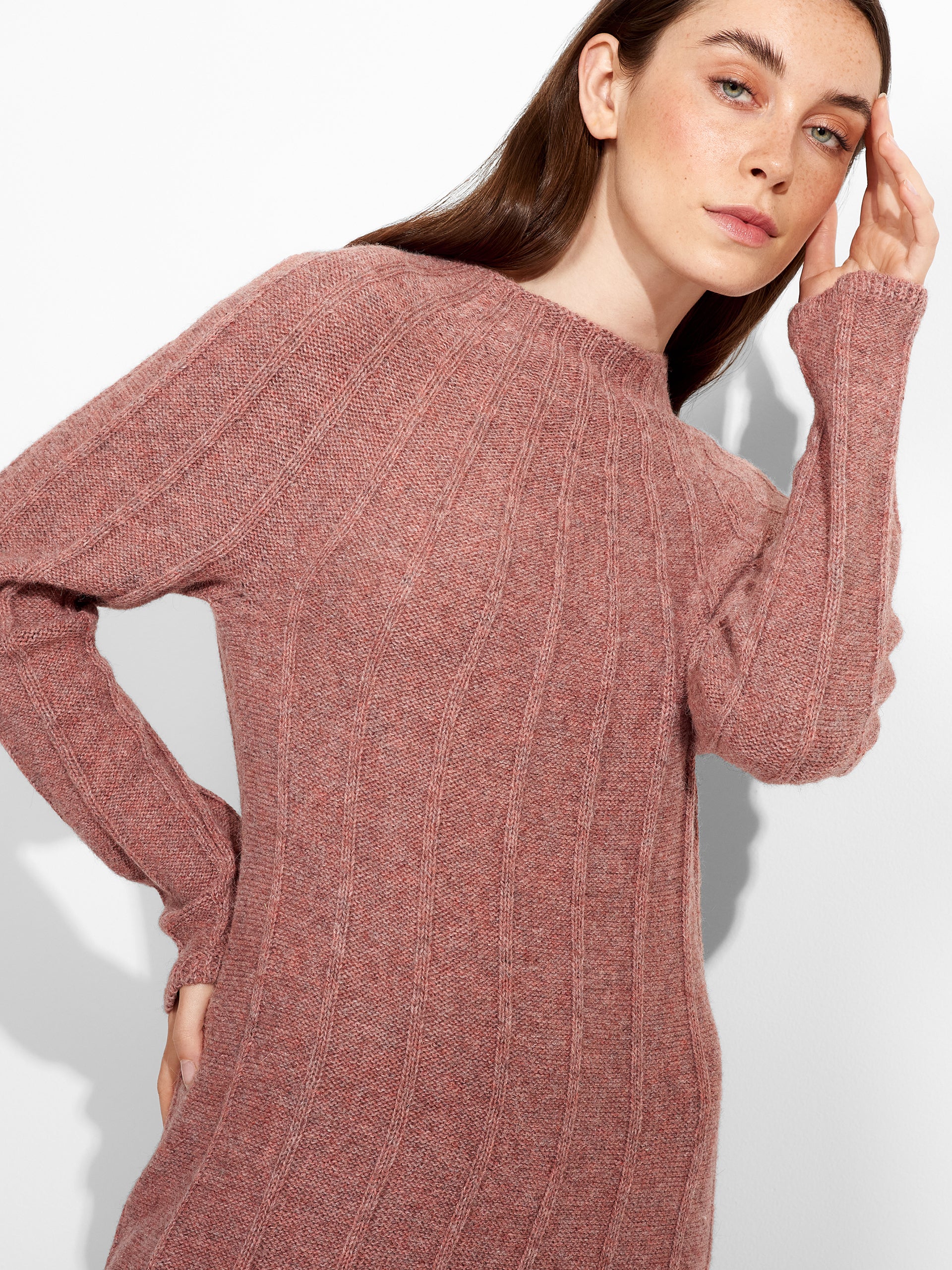 Vestido Zephir De Baby Alpaca Color Rosado - Image 5